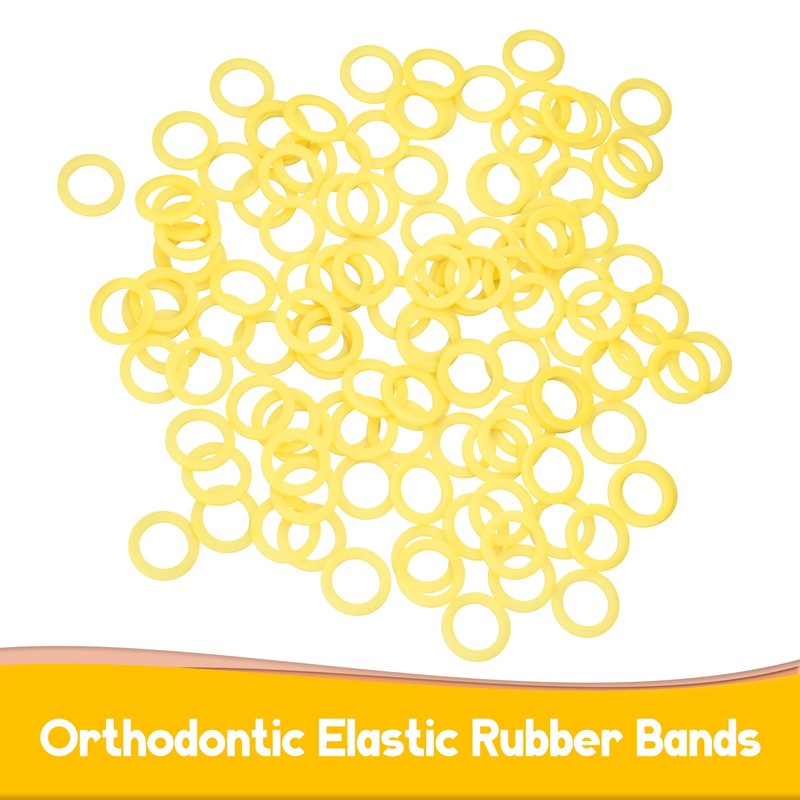 500 Pcs Orthodontic Elastic Rubber Bands, 3.5 Ounces Heavy Dental