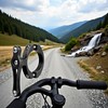 Black Universal Bike Cup Holder - Adjustable Metal Mount, Non-Slip