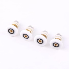 4pcs/Set Shower Door Rollers Runners Pulleys 20mm 23mm 25mm 27mm Wheels Rollers Bathroom Door (27mm Diameter)