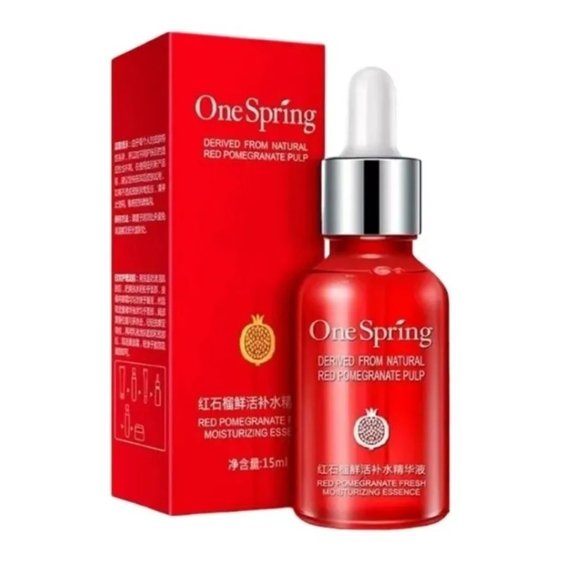 One Spring Sérum Facial de Granada, Hidratante y Nutritivo Antiarrugas,