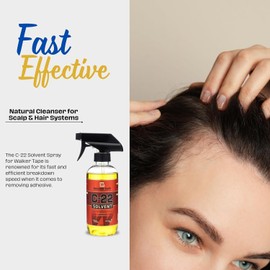 Walker Tape C22 Solvent Spray - Great Cleanser for Scalp & Hair Systems - Fast Acting Adhesive Remover Spray on Tapes & Bonds - Rinses Off w/Soap&Water - Gentle on Skin Tape in Remover (12 fl oz)