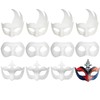 CSPRING CSPRING 12PCS Cute Paper Face Paintable White Plain DIY