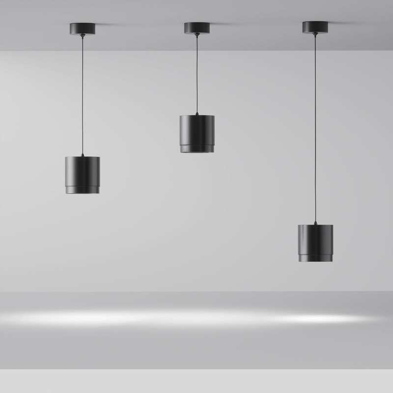 Maytoni Modern Polar Pendant Light, 1 x GX53 Excl. Black,