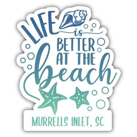Murrells Inlet South Carolina 2-Inch Vinyl Decal Sticker Beach Life Design