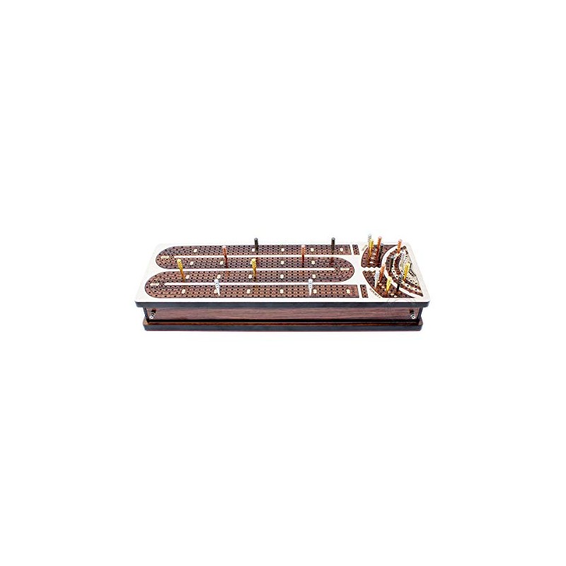 House of Cribbage - Tablero de cuna continuo con incrustaciones