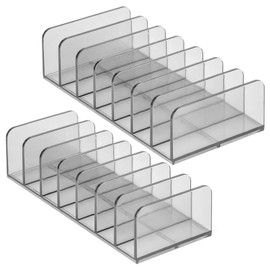 2PCS Plastic Storage Box for Makeup, Plastic Makeup Organiser, Makeup Palette Organiser, Makeup Pallet Organiser Storage, Makeup Organiser Clear, Eyeshadow Palette Organizer, for Dresser Vanity