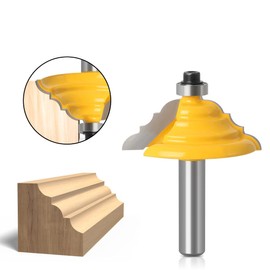 WSOOX 8 mm Shank Classic Roman Ogee Edge Cutter 2 Pieces Architectural Shape Cutter Edging and Shaping Edge Cutter