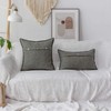 Home Brilliant Decorative Pillowcases Linen Rectangle Cushion Covers Triple Button