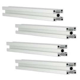 Silver 2020 Aluminum Extrusion Profile Four Holes Linear Rail 2020 Aluminum Profile Frame Machine DIY 3D Printer Workbench CNC (200mm) 4pcs
