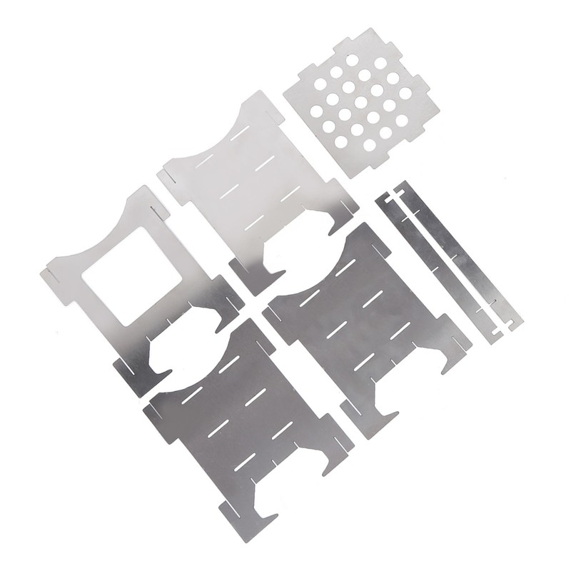 Portable Stainless Steel Folding Wood Burning Stove Mini Cooker for