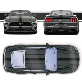 Fusion Decals 4"" Racing Stripes with Pins Air Release Self Healing Vinyl fits Ford Mustang 2015 2023