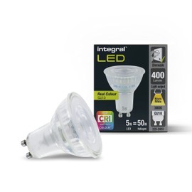 Integral LED Real Colour Premium GU10 dimmable Warm White Bulb – Reveal The Real Colours in Your Home (CRI95) with The Closest GU10 to Natural Sunlight
