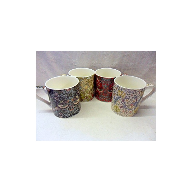 Set of 4 Extra Large China Mugs in Vintage William