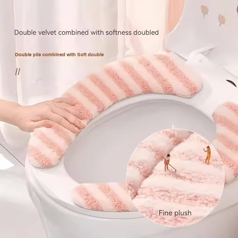 Azragon Toilet Seat Covers Set with Lid Lifter, Universal Fit