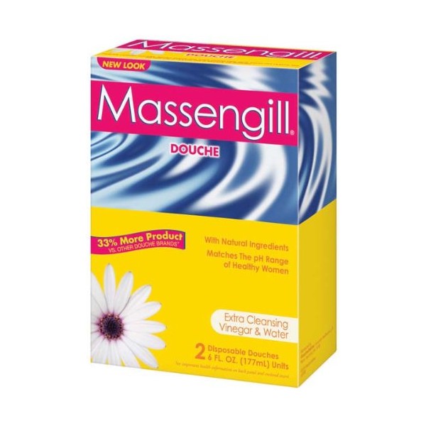 Massengill disposable douche, with extra cleaning vinegar and water - 6 fl Oz X 2