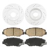 PHILTOP Front Brake Pads and Rotors kit Fit for Honda
