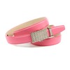 Anthoni Crown Women's Leather Belt, red