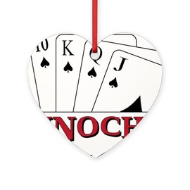 CafePress Pinochle Amzone? 3.25" x 3" Wood Heart Ornament