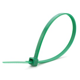 Small Green Cable Ties, 100mm x 2.5mm, Pack of 100, 4" Premium Nylon Zip Ties, Plastic Tie Wraps- Self Locking, Small Nylon Zip Ties, Secure Self-Locking Mechanism, for Home, Garden, Office and DIY
