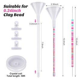 maozyiltle Beading Funnel-Bracelet Making Tools 3 Pack Beading Kits Beading Tools -Clay Bead Bracelet Making Kit for 0.24" Clay Beads Jewelry Making, Bracelets, Necklaces (Not Include Clay Beads) (3)