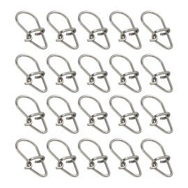 PATIKIL #2 Fishing Lock Snaps, 100 Pack Stainless Steel Fishing Clips Quick Change Fishing Lure Hook Connector Fishing Tackle Kit for Freshwater Saltwater Fishing Gear(0.51"x0.27")