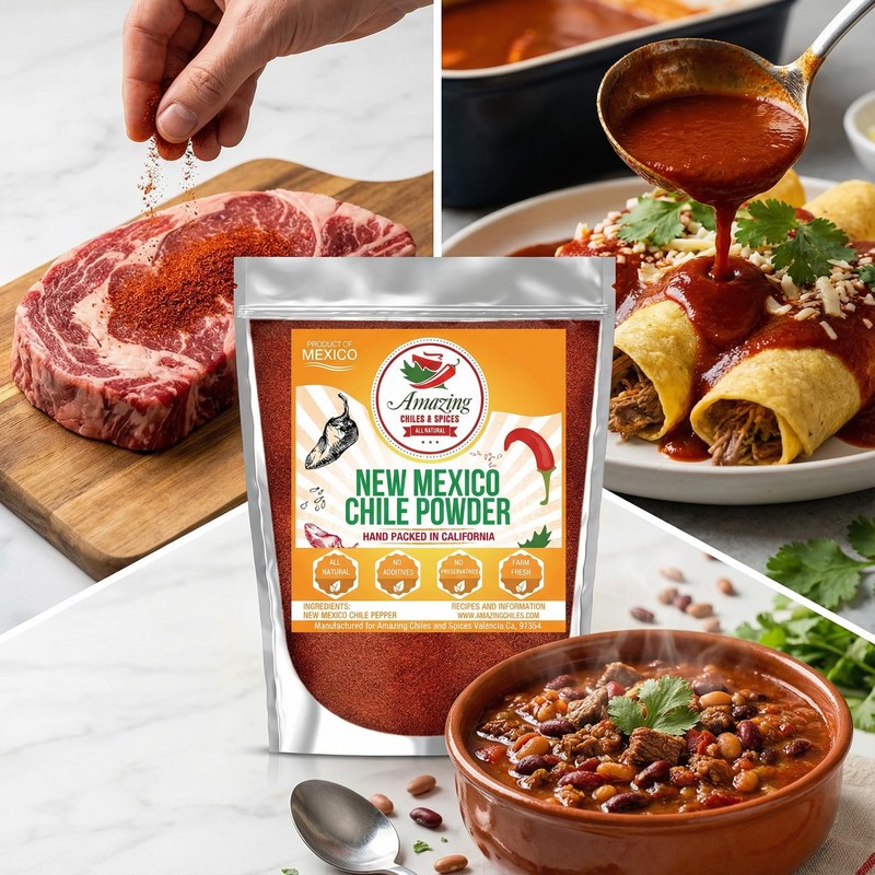 New Mexico Chili Powder (4oz) – Natural and Premium. Great