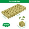 DIELOVEHUA Pack of 28 Rockwool Cubes, 2.5 x 2.5 x
