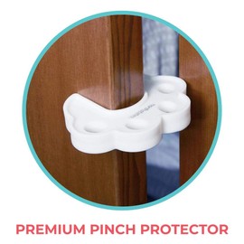 Toddleroo by North States - Premium Pinch Protector for Baby Proofing: Door Finger Pinch Guard - Pack of 1 - White