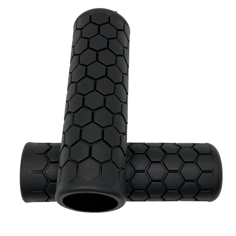 Hexagon Pattern Black Non-Slip Bike Handle Bar Grips, Designed to