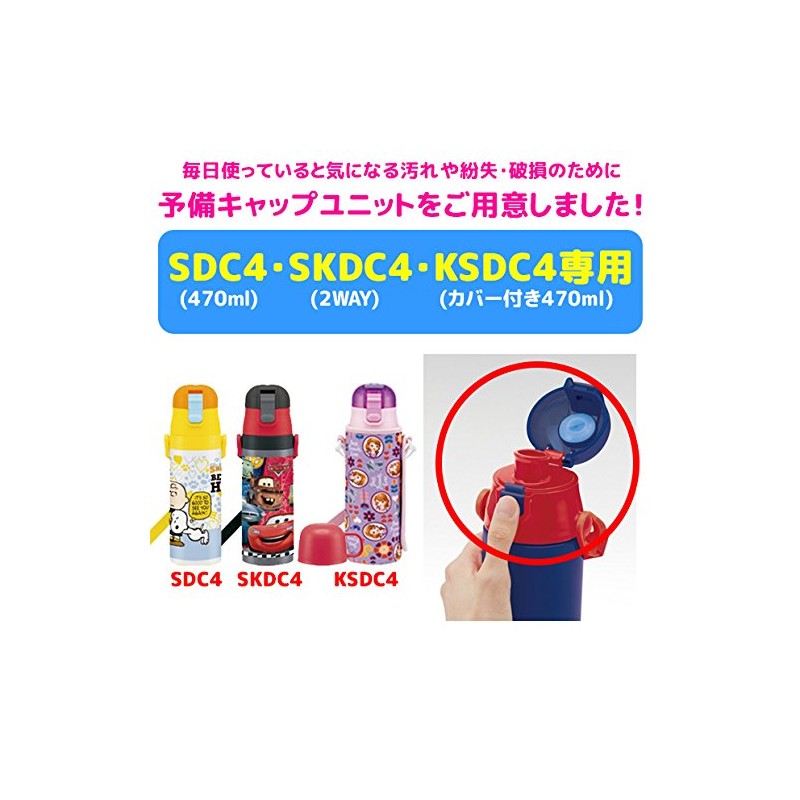 Skater P-SDC4-CU-A Replacement Cap Unit for Children, Water Bottle Parts,