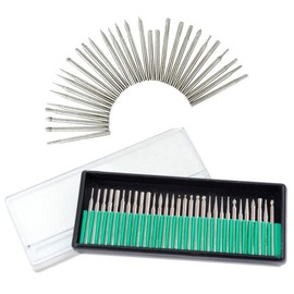 Diamond Burr Drill Bits, Bestgle 30Pcs 1/8" Shank Titanium-Coated Polishing Bits Rotary Tool Accessories Glass Small Pipe Deburring