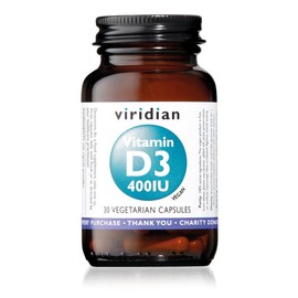 Viridian -Vitamin D3 400iu : 30 Vegetarian Capsules