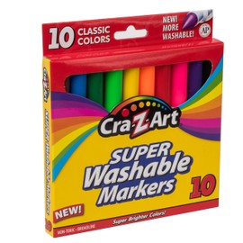Cra-Z-Art Classic Washable Broadline Markers, 10 Count