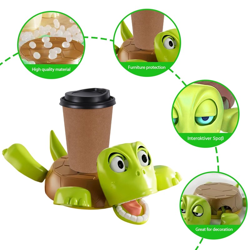 LUMOOM Funny Turtle Coaster, 3D Printed Drink Holder, Funny Anti-Stress