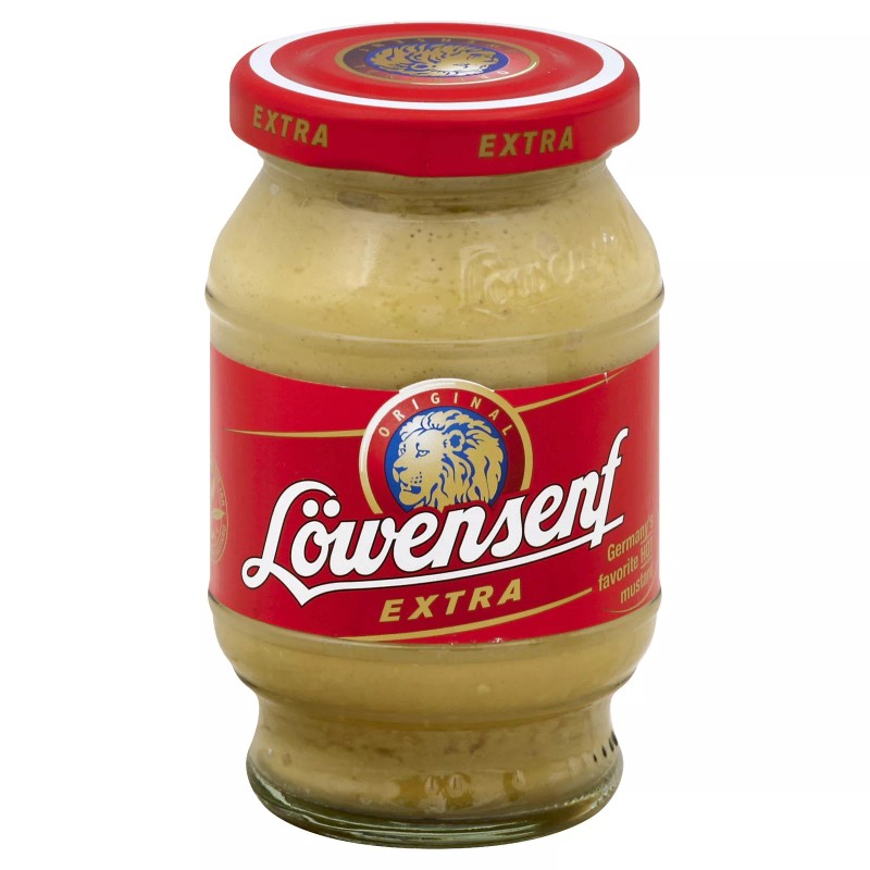 Lowensenf Mustard German Extra Hot 9.3 oz (Pack of 6)