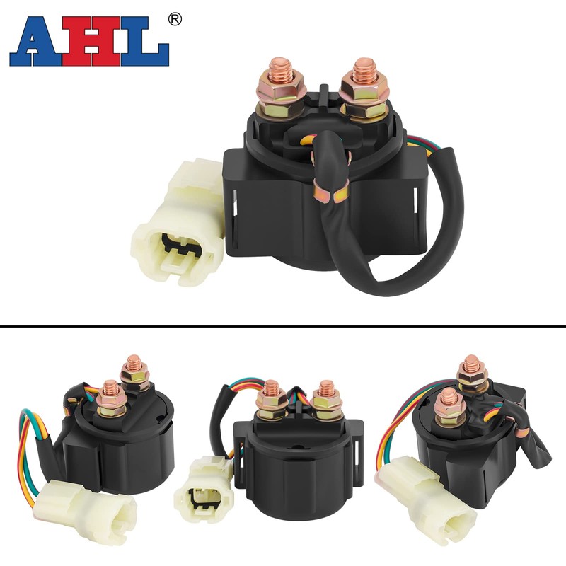 AHL Motorcycle Starter Relay Solenoid 35850-HM8-B00 Compatible with Honda TRX250TE