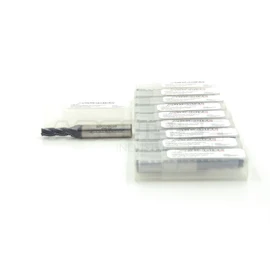 Accusize - 1/4" x 3/8" x 3/4" x 2-1/2" Juego de 10 Fresas Frontales Rompe Virutas, Fino, Cobalto M42-8% TiAlN, 1104-0014x10