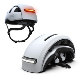 FEND Super+ Folding Bike Helmet with Lights – Ultra-Bright USB-C Front & Rear LEDs, Collapsible by 50%, CPSC/EN1078 Certified, for Adults, Commuters, E-Bikes, Scooters
