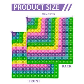 Times Table Poppet 12x12,Multiplication Learning Toy and Stress Relief Fidget Popper, 12x12&12+12 Dual Side Math Sensory Toy for Kids Ages 5-7, Fun Classroom and Home Educational Gift (Right Angle)