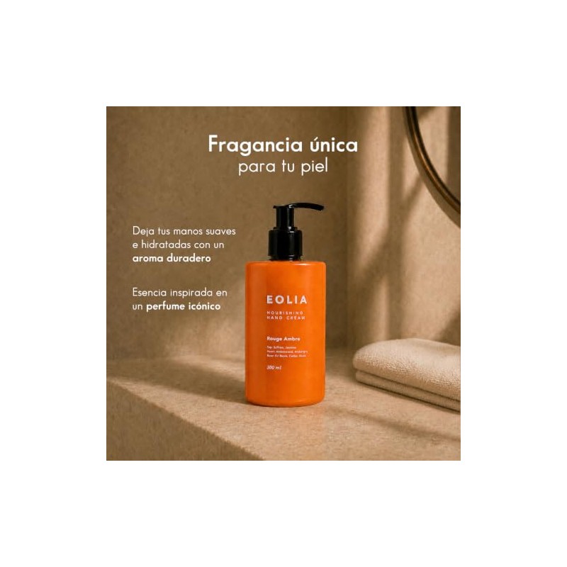 Crema para Manos, Rouge Ambre, Ámbar, No Grasosa, 300 ml