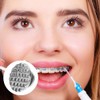 Healifty 30 botones linguales de ortodoncia dental con base redonda