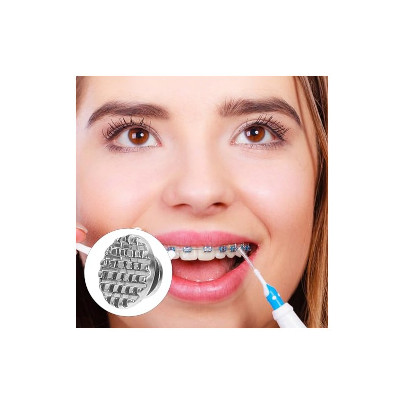 Healifty 30 botones linguales de ortodoncia dental con base redonda