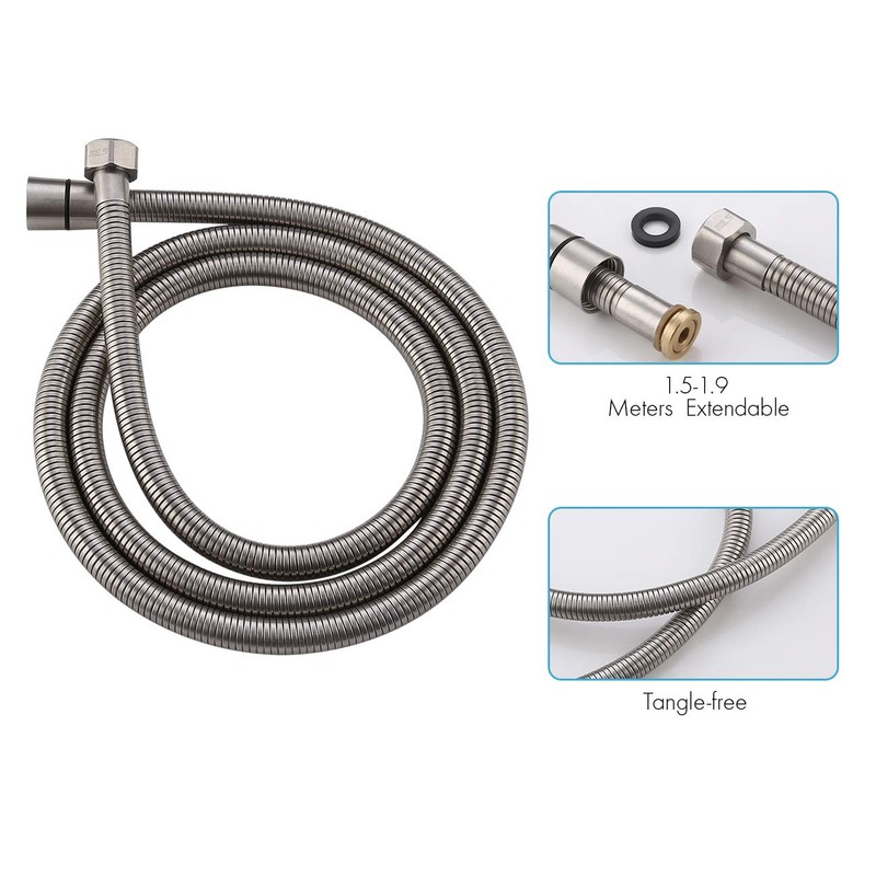 KES BRASS Handheld Shower Head with 1.5-Meter Long Hose and