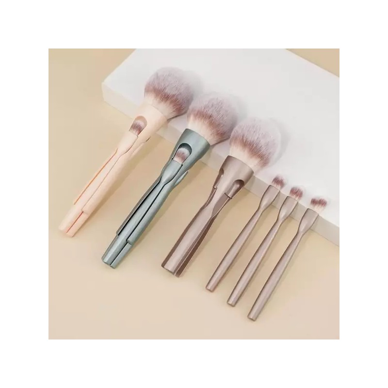 4in1 메이크업 브러쉬 세트 자석부착형 멀티 더스트 파우더 하이라이트 쉐딩
