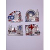 12 London Souvenirs Metal Fridge Magnets British Union Jack England