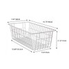 SANNO 15.7" Freezer Baskets Refrigerator Storage Baskets Bins Wire Storage