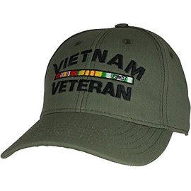 Vietnam Veteran OD Green Ball Cap - Made in The USA
