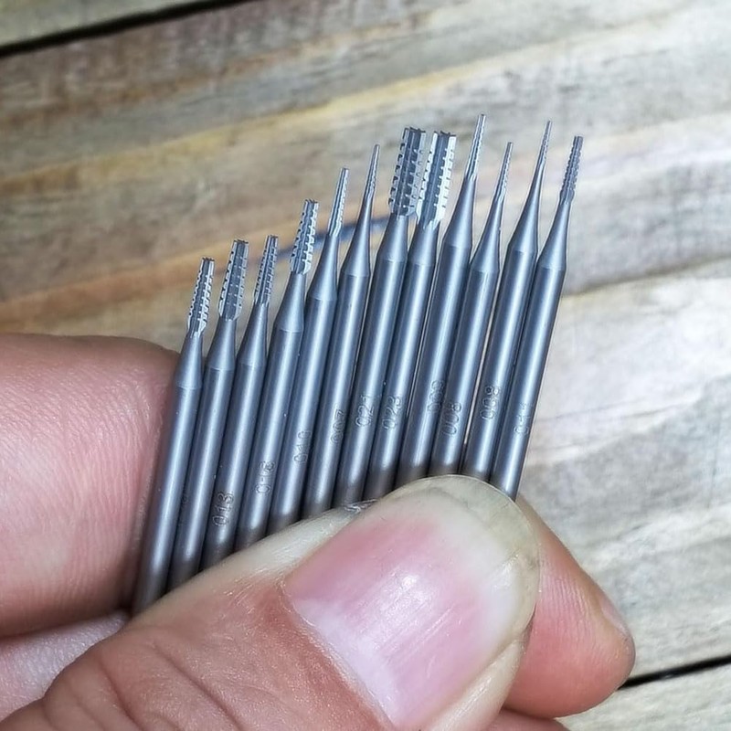 12Pcs Jewerly Burr Sets -3/32Inch Shank Cone Tapered -Cut Shape