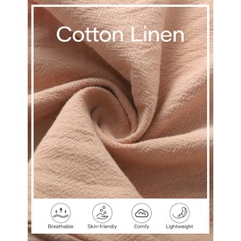 Flygo Womens Linen Pants Casual Capri Pants for Summer Cropped Palazzo Lounge Pants Elastic Waist Baggy Trousers(Khaki-L), Large