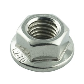 Eisenwaren2000 M8 nuts with flange and locking ribs (50 pieces) - flange nuts with locking teeth DIN 6923 - ISO 4161 - stainless steel A2 V2A - rust-proof